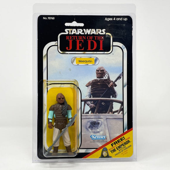 Vintage Kenner Star Wars BCF Weequay complete w/ ROTJ Cardback in Clamshell