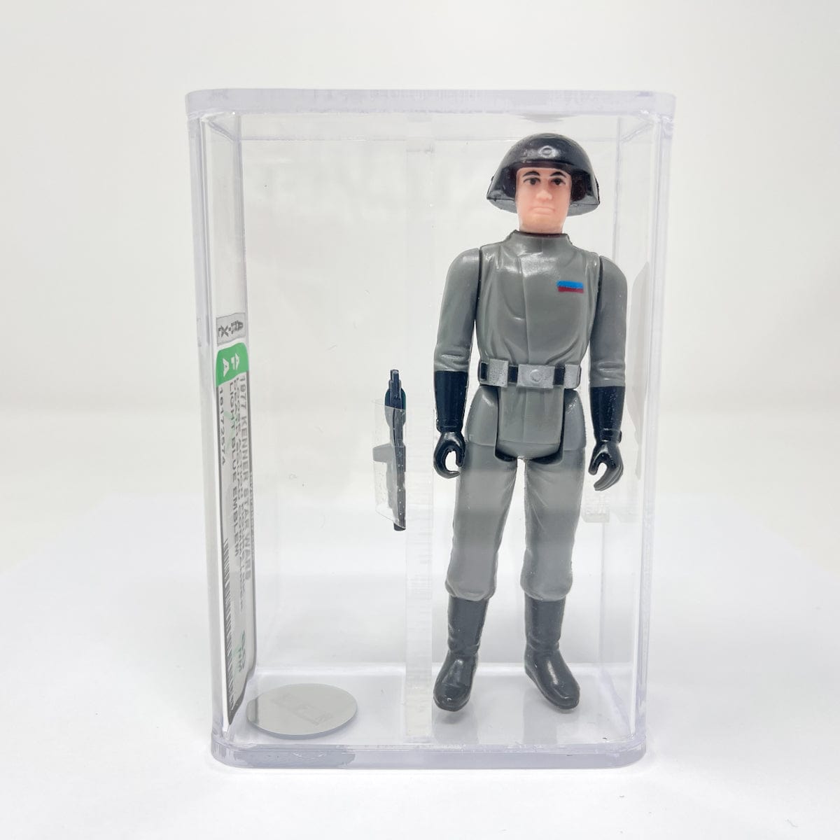 Vintage Kenner Star Wars LC Death Squad Commander Light Blue - AFA 80