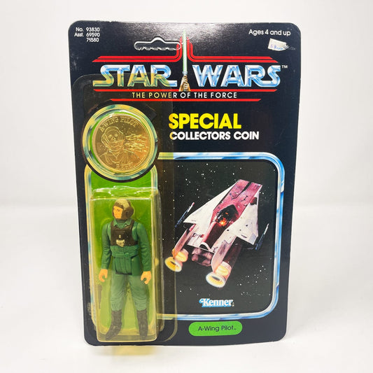 Vintage Kenner Star Wars MOC A-Wing Pilot POTF 92A Back - Mint on Card