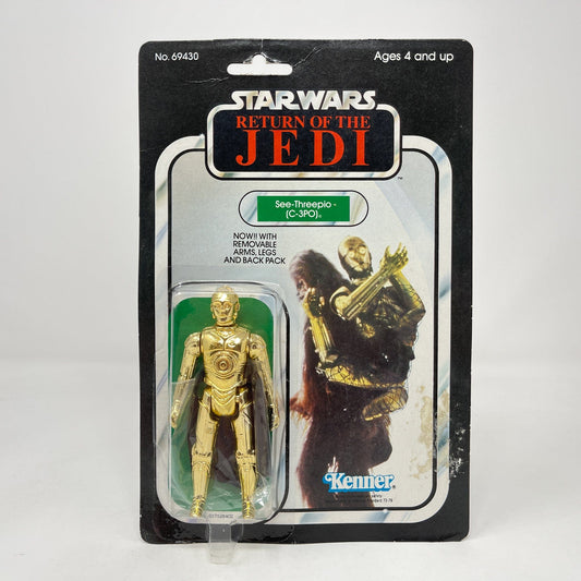 Vintage Kenner Star Wars MOC C-3PO Removable Limbs ROTJ 65A-back  - Mint on Card