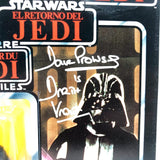 Vintage Kenner Star Wars MOC Darth Vader Tri-Logo ROTJ 70 - Autographed Mint on Card