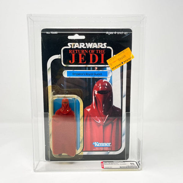 ツクダ スターウォーズ ロイヤルガード AFA80 MOC ROTJ65Back Emperor's Royal Guard 65-back MOC Vintage Star Wars - Mint on Card