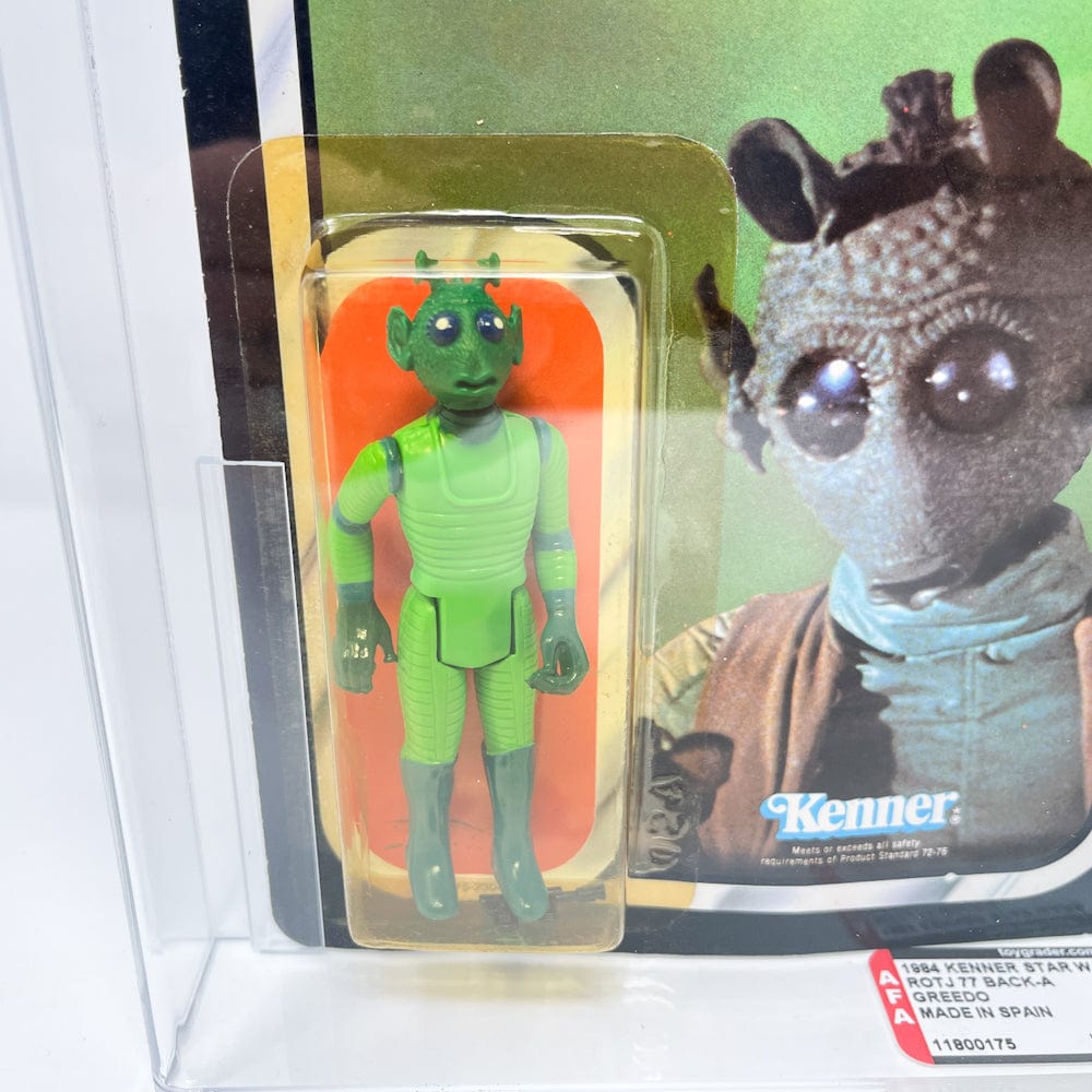 Vintage Kenner Star Wars MOC Greedo ROTJ 77A-back - MOC AFA 75Y