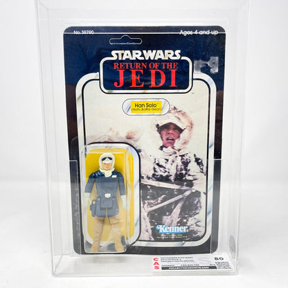 Vintage Kenner Star Wars MOC Han Hoth ROTJ 77A Back - CAS 80 Mint on Card