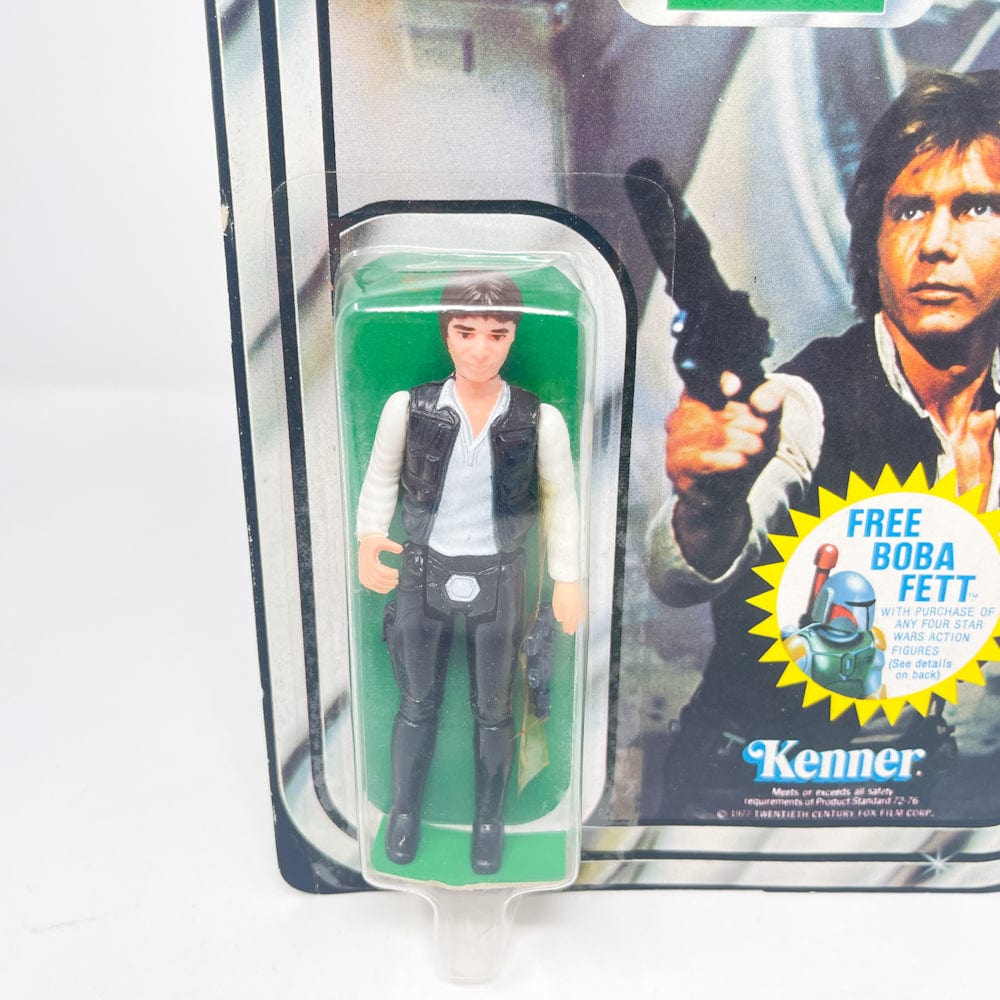 Vintage Kenner Star Wars MOC Han Solo (Large Head) 20G-back - Mint on Card