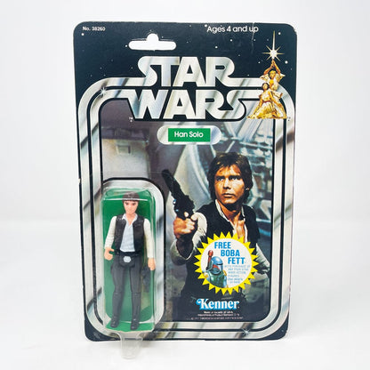 Vintage Kenner Star Wars MOC Han Solo (Large Head) 20G-back - Mint on Card