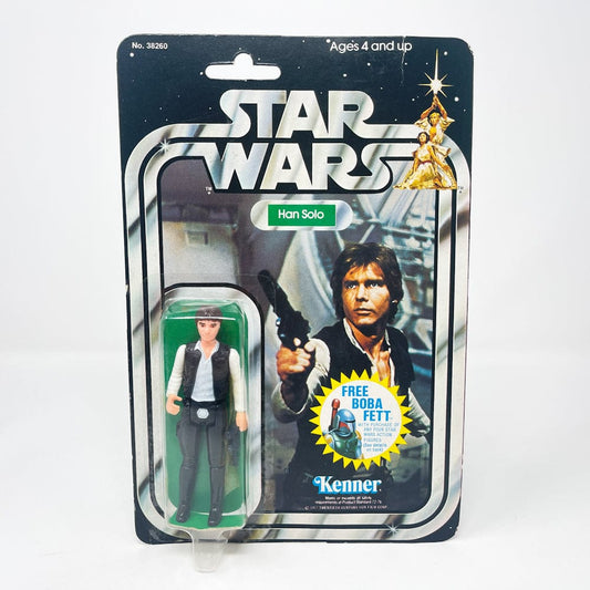 Vintage Kenner Star Wars MOC Han Solo (Large Head) 20G-back - Mint on Card