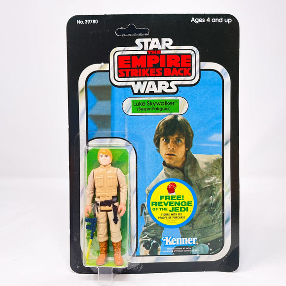 Vintage Kenner Star Wars MOC Luke Skywalker Bespin Fatigues ESB 48B-back - Mint on Card