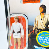 Vintage Kenner Star Wars MOC Luke Skywalker Brown Hair 45A-back - Mint on Card Shaved POP