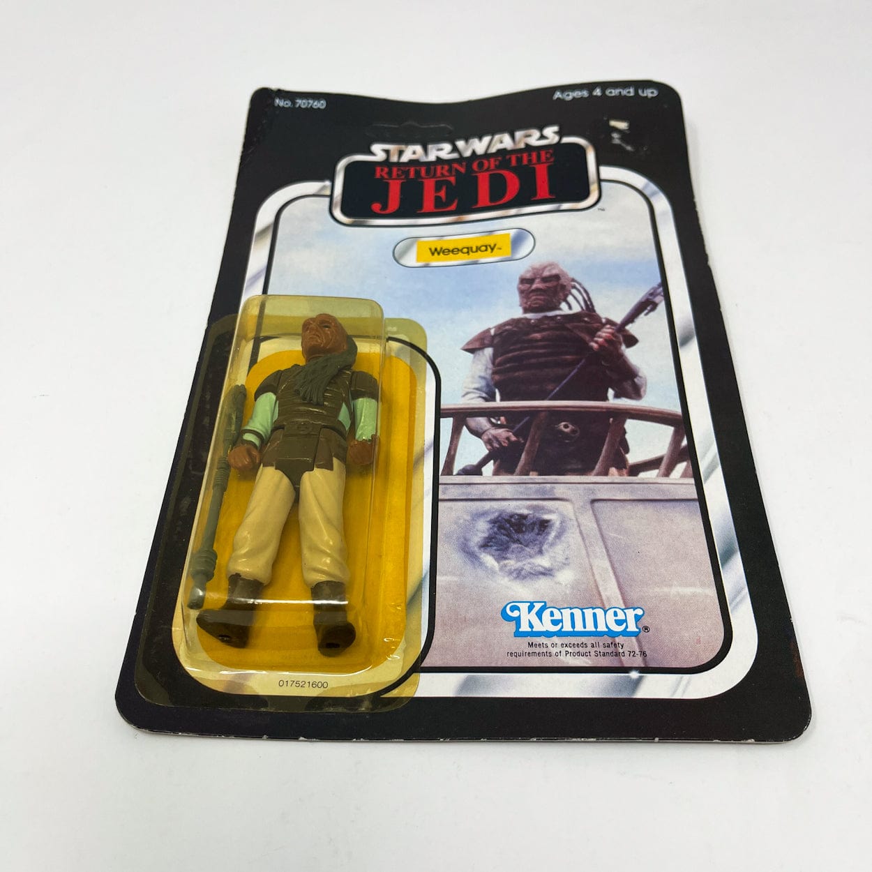 Vintage Kenner Star Wars MOC Weequay ROTJ 65B-back  - Mint on Card