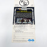 Vintage Kenner Star Wars Paper Early Bird Mailer Insert and Display Stand Coupon