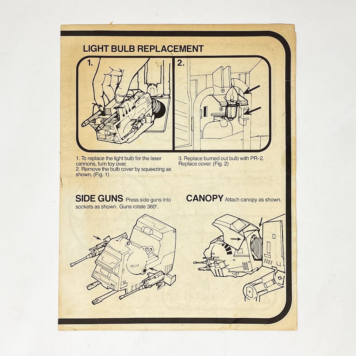 Vintage Kenner Star Wars Paper ESB AT-AT Instructions