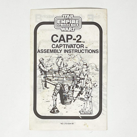 Vintage Kenner Star Wars Paper ESB CAP-2 Mini-Rig Instructions