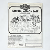Vintage Kenner Star Wars Paper ESB Imperial Attack Base Instructions