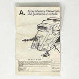 Vintage Kenner Star Wars Paper ESB INT-4 Mini-Rig Instructions