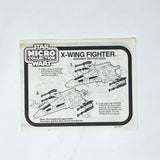 Vintage Kenner Star Wars Paper ESB Micro Collection X-Wing Instructions