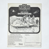Vintage Kenner Star Wars Paper ESB Rebel Armored Snowspeeder Instructions