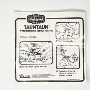 Vintage Kenner Star Wars Paper ESB Taun Taun (Open Belly) Instructions