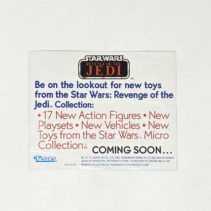 Vintage Kenner Star Wars Paper Kenner Revenge of the Jedi Mailer Insert