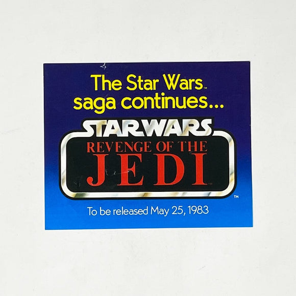 Vintage Kenner Star Wars Paper Kenner Revenge of the Jedi Mailer Insert