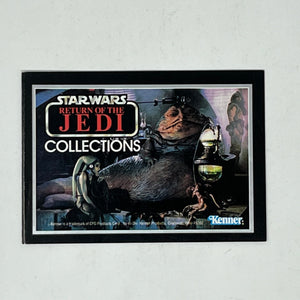 Vintage Kenner Star Wars Paper Return of the Jedi Kenner Jabba Mini-Catalog Insert (1983)