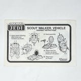 Vintage Kenner Star Wars Paper ROTJ AT-ST Scout Walker Instructions