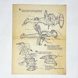 Vintage Kenner Star Wars Paper ROTJ B-Wing Fighter Instructions