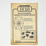 Vintage Kenner Star Wars Paper ROTJ Battle Damaged TIE Fighter Instructions