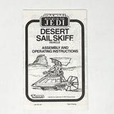 Vintage Kenner Star Wars Paper ROTJ Desert Sail Skiff Mini-Rig Instructions