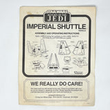 Vintage Kenner Star Wars Paper ROTJ Imperial Shuttle (Tyderium) Instructions