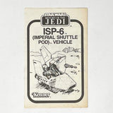 Vintage Kenner Star Wars Paper ROTJ ISP-6 Mini-Rig Instructions