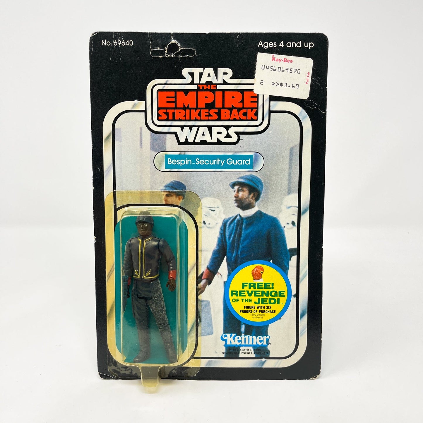 Vintage Kenner Star Wars Toy Bespin Guard (Black) 48C Back - Mint on Card