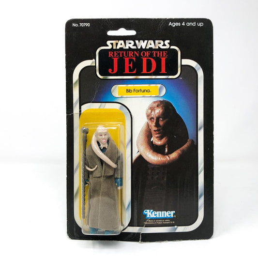 Vintage Kenner Star Wars Toy Bib Fortuna ROTJ 65A Back - Mint on Card
