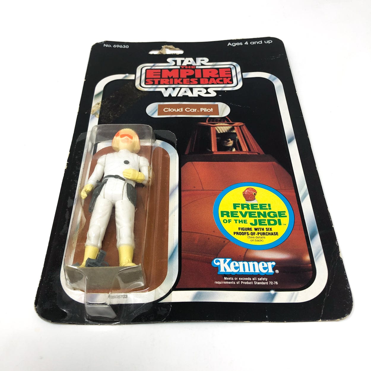 Vintage Kenner Star Wars Toy Cloud Car Pilot ESB 48C Back - Mint on Card