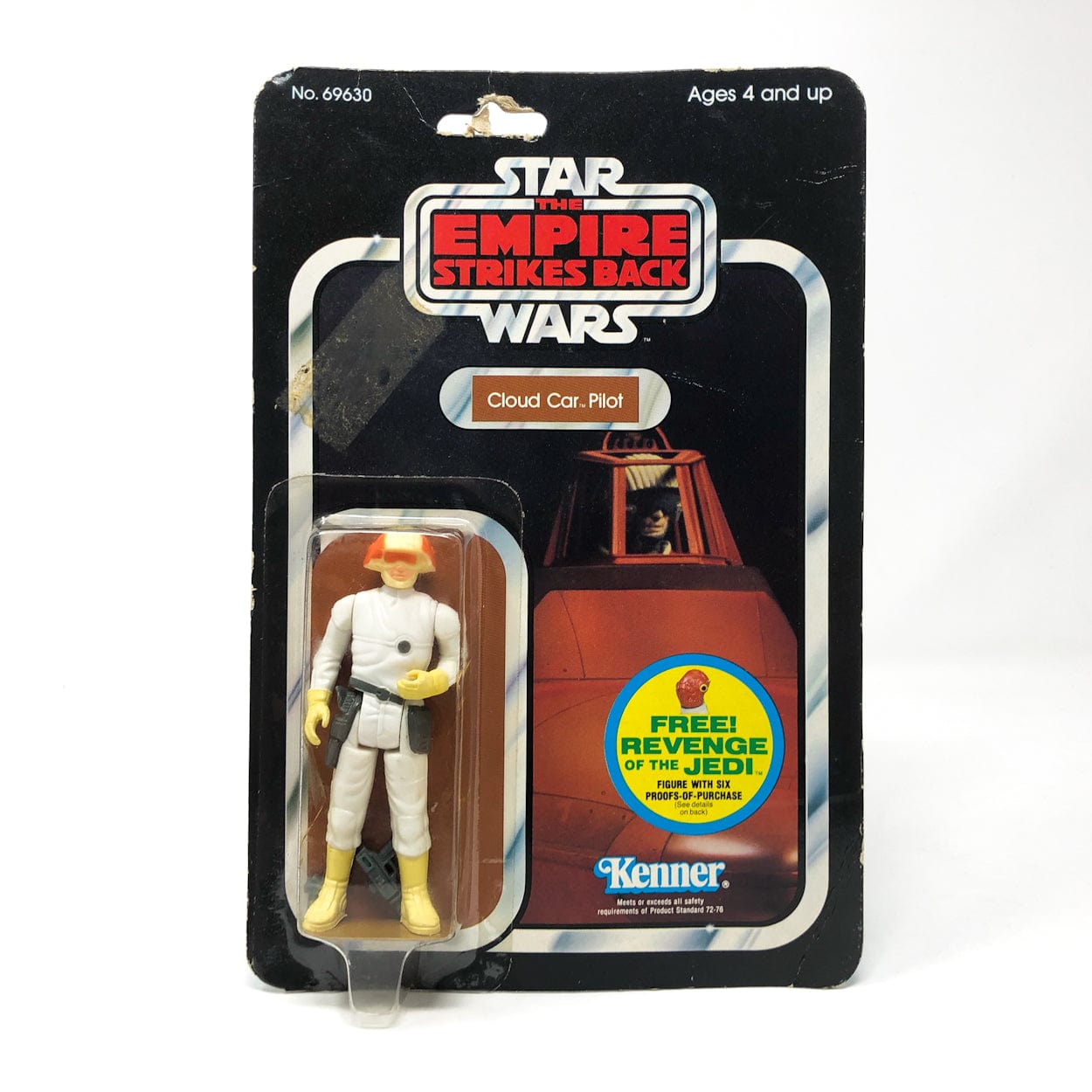 Vintage Kenner Star Wars Toy Cloud Car Pilot ESB 48C Back - Mint on Card