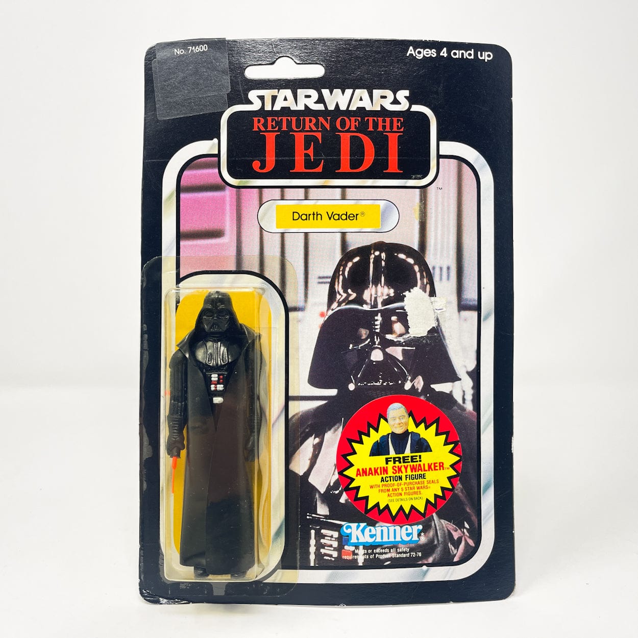 Vintage Kenner Star Wars Toy Darth Vader ROTJ 79B-Back Kenner - Mint on Card