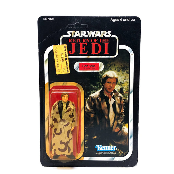 Vintage Kenner Star Wars Toy Han in Trench Coat ROTJ 77A - Mint on Card