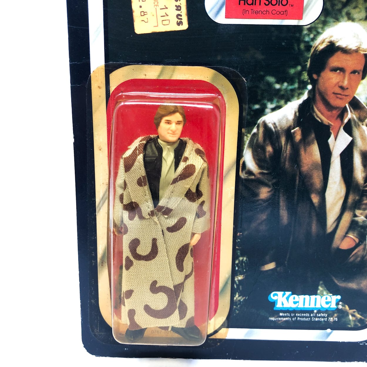 Vintage Kenner Star Wars Toy Han in Trench Coat ROTJ 77A - Mint on Card