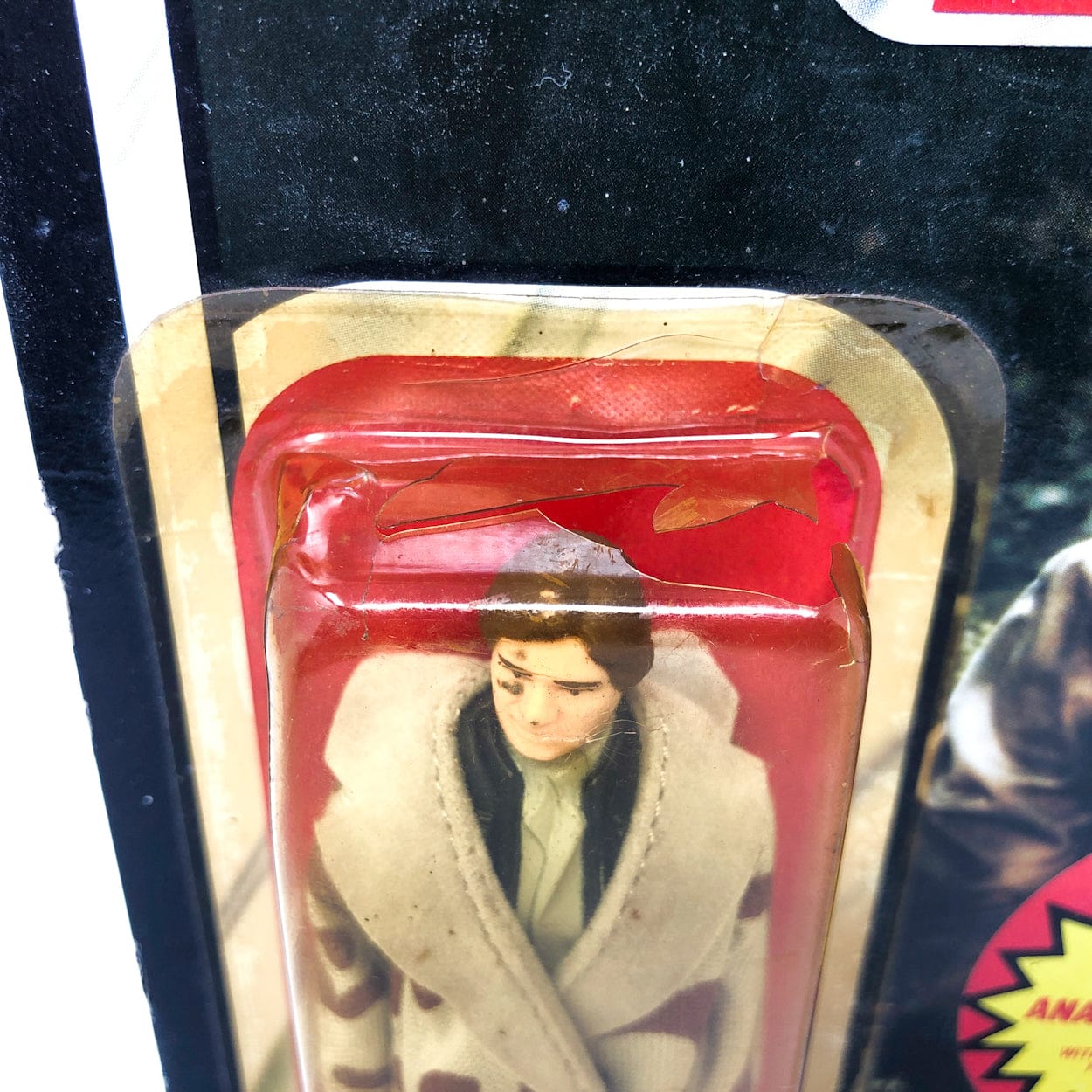 Vintage Kenner Star Wars Toy Han in Trench Coat ROTJ 77B - Mint on Card