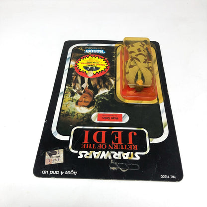 Vintage Kenner Star Wars Toy Han in Trench Coat ROTJ 77B - Mint on Card