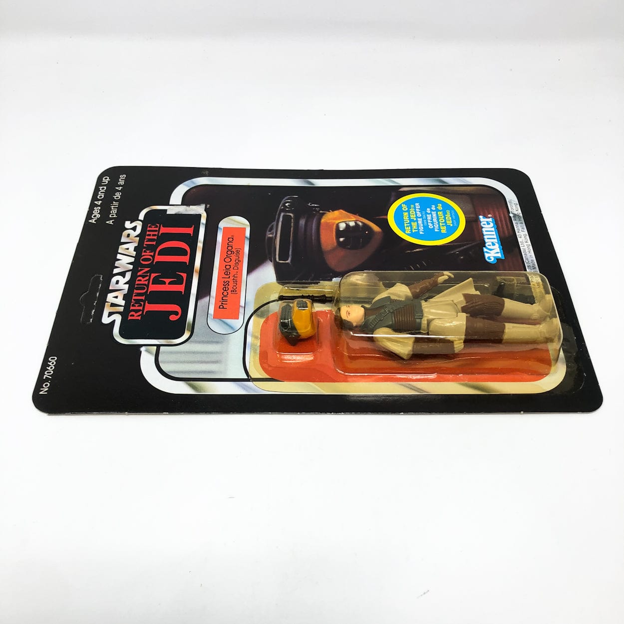 Vintage Kenner Star Wars Toy Leia Boushh Disguise Canadian 65A Back - Mint on Card