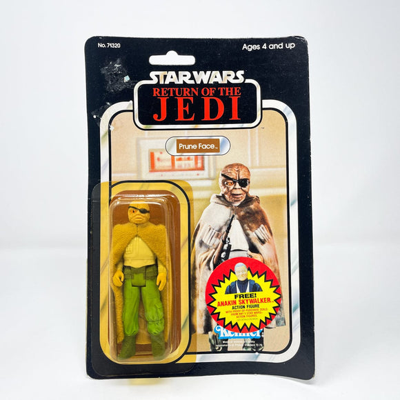 Vintage Kenner Star Wars Toy Prune Face ROTJ 77B-back - Mint on Card