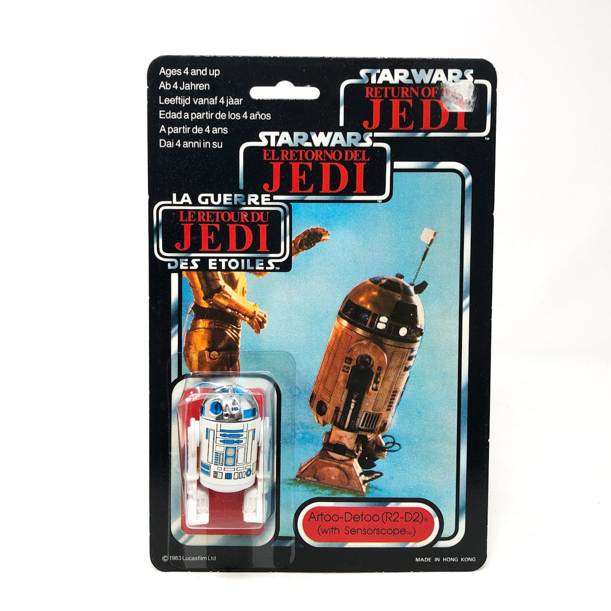 R2-D2 Sensorscope on ROTJ Trilogo 70B Vintage Star Wars - MOC