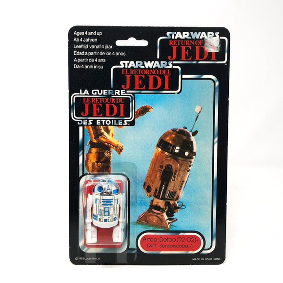 Vintage Kenner Star Wars Toy R2-D2 with Sensorscope on ROTJ Trilogo 70B - Mint on Card