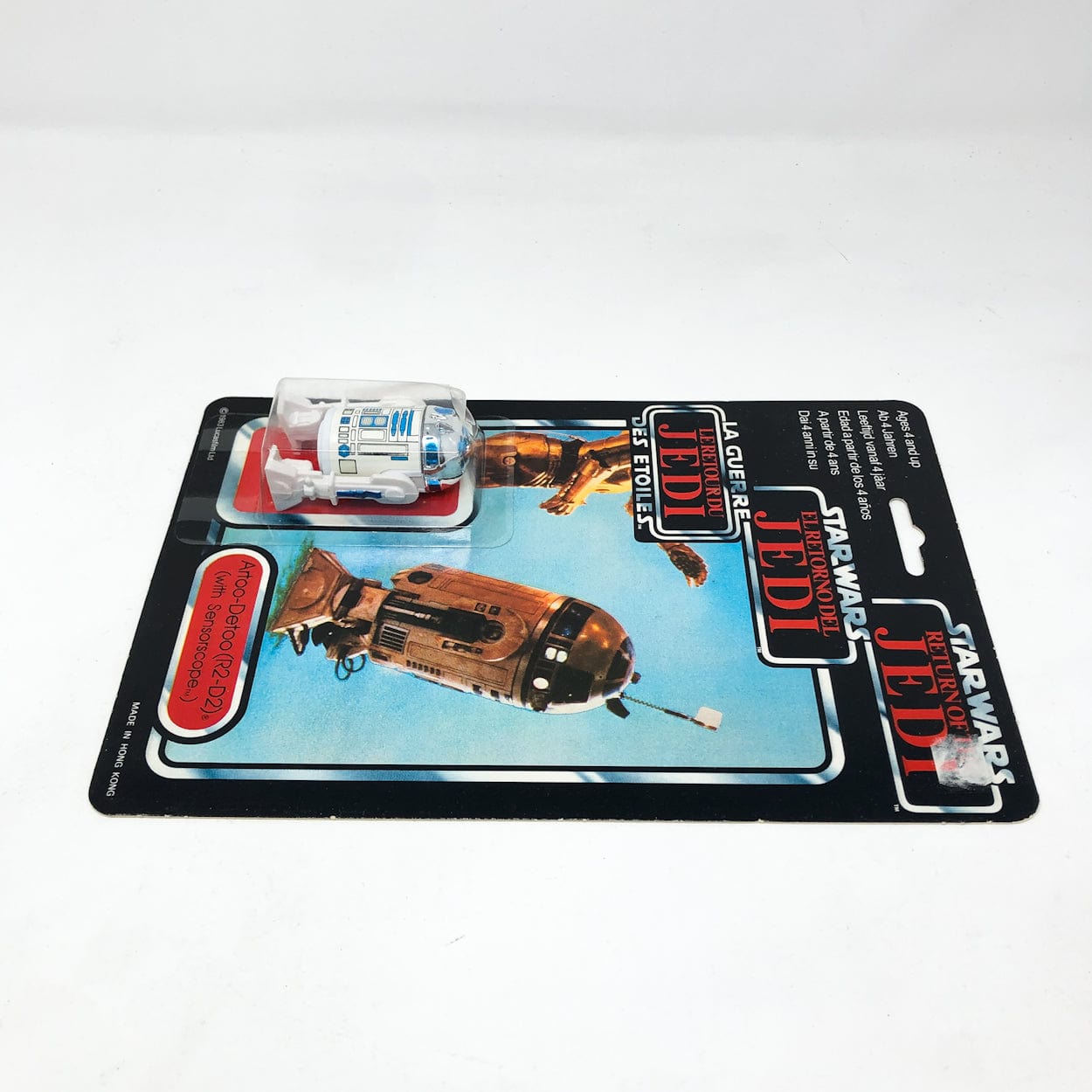 Vintage Kenner Star Wars Toy R2-D2 with Sensorscope on ROTJ Trilogo 70B - Mint on Card