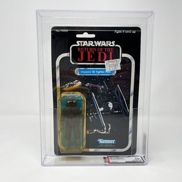 Vintage Kenner Star Wars Toy TIE Pilot ROTJ 77A Back - Mint on Card AFA 75+