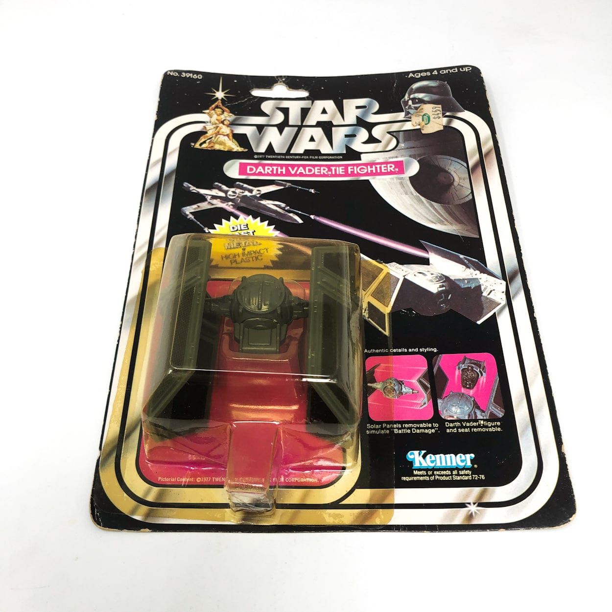 Vintage Kenner Star Wars Vehicle Die Cast Darth Vader TIE Fighter - 21-Back - Sealed