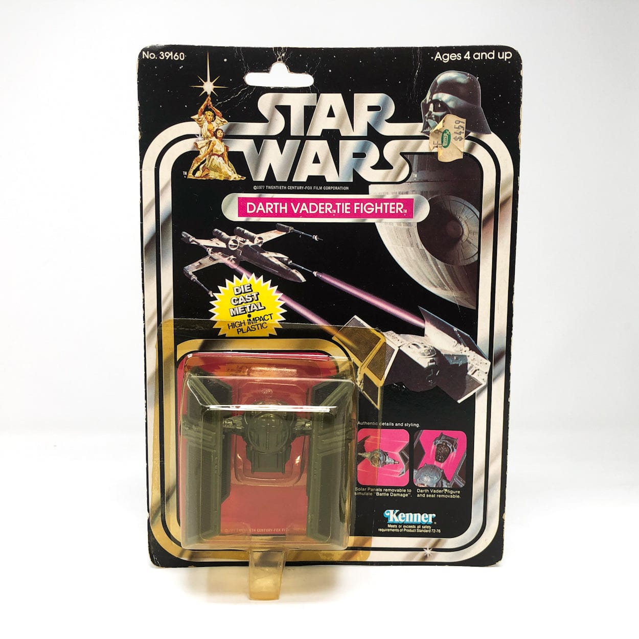 Vintage Kenner Star Wars Vehicle Die Cast Darth Vader TIE Fighter - 21-Back - Sealed