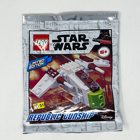 Vintage Lego Star Wars Lego Polybag Republic Gunship - Mini Foil Pack - Star Wars Lego
