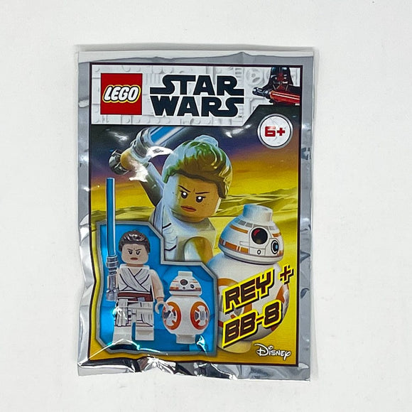 Vintage Lego Star Wars Lego Polybag Rey and BB-8 Foil Polybag - Star Wars Lego Minifigure